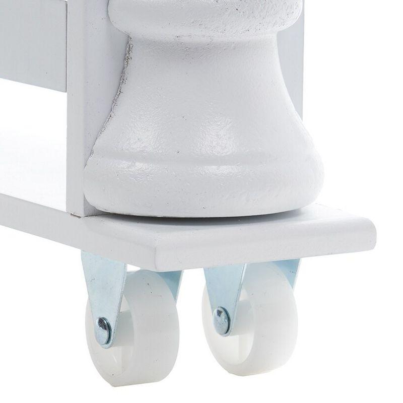 The Lakeside Collection Slim Rolling Can and Spice Racks - White