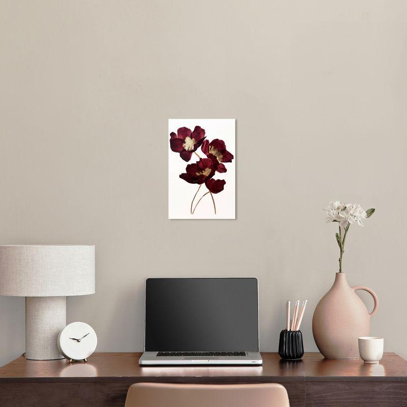 Art Remedy Art Remedy Wine Flowers Framed Floral Fine 1 Piece Canvas Wall Art 57114