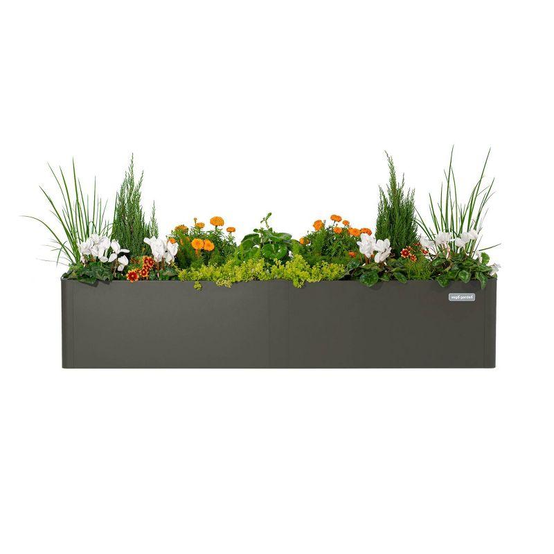 Modern 17" Tall Metal Outdoor Long Planter Box