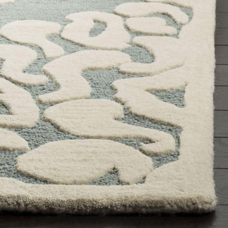 Floret Martha Stewart Hand Tufted Wool Damask Rug
