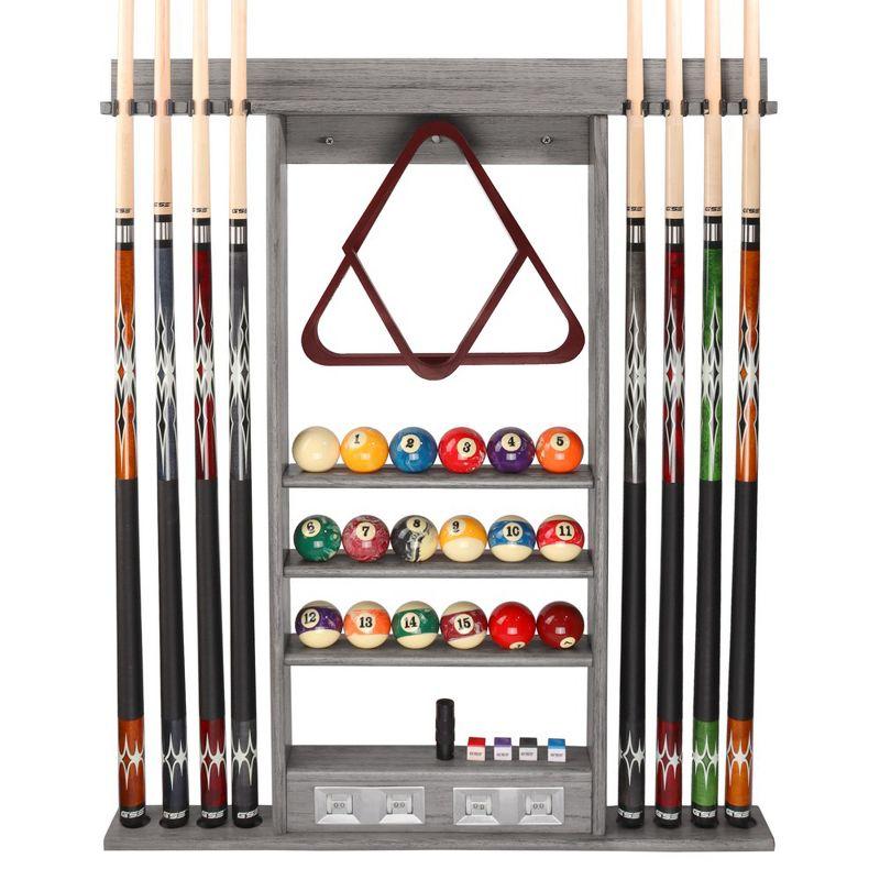 GSE Games & Sports Expert Wood Pool Cue Rack