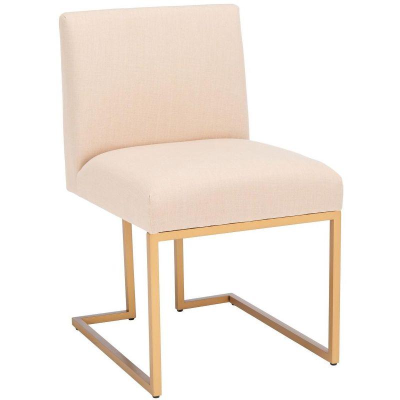 Ayanna Side Chair (Set Of 2) - Beige/Gold - Safavieh