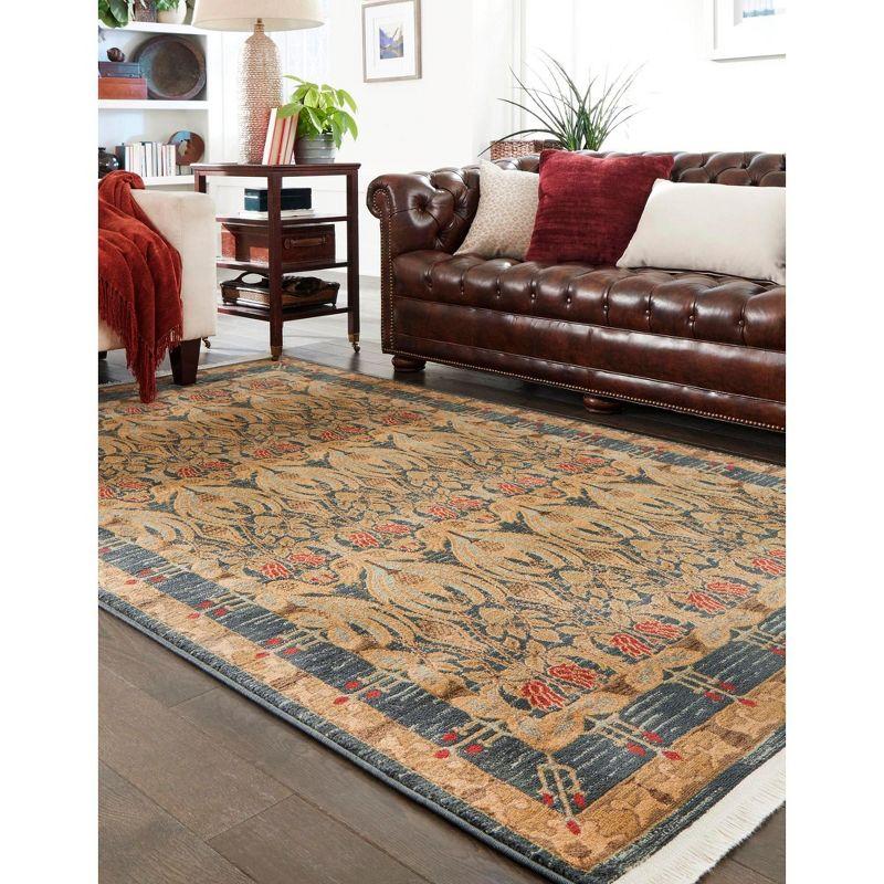 Unique Loom Contemporary Stirling Area Rug Denim Color