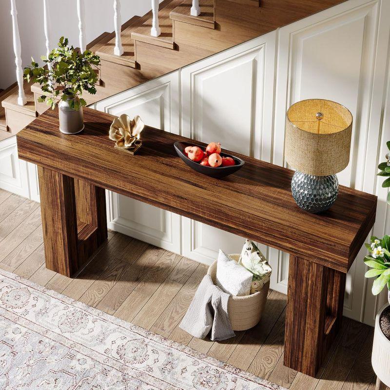 63 Inch Long Console Table Farmhouse Sofa Table