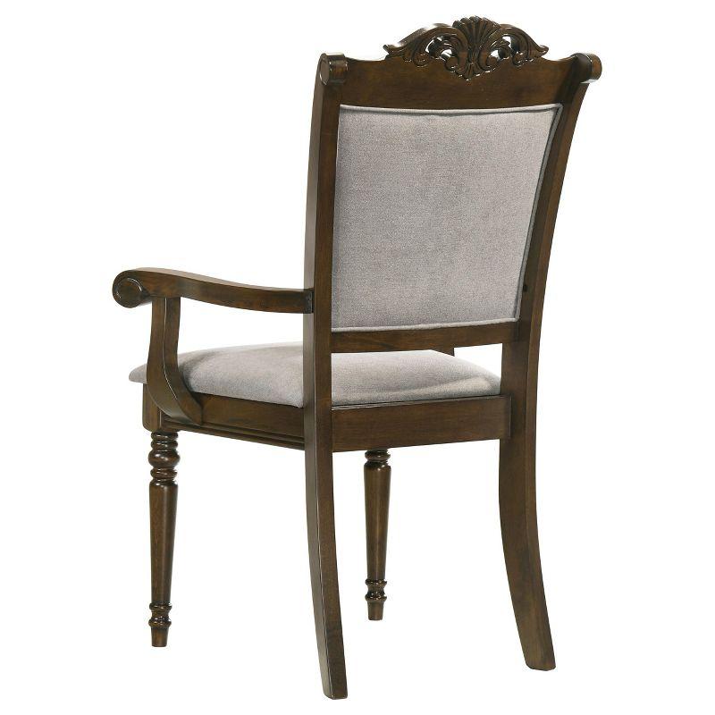 Coaster Home Furnishings Willowbrook Upholstered Dining Side Chair Grey and Chestnut (Set of 2)