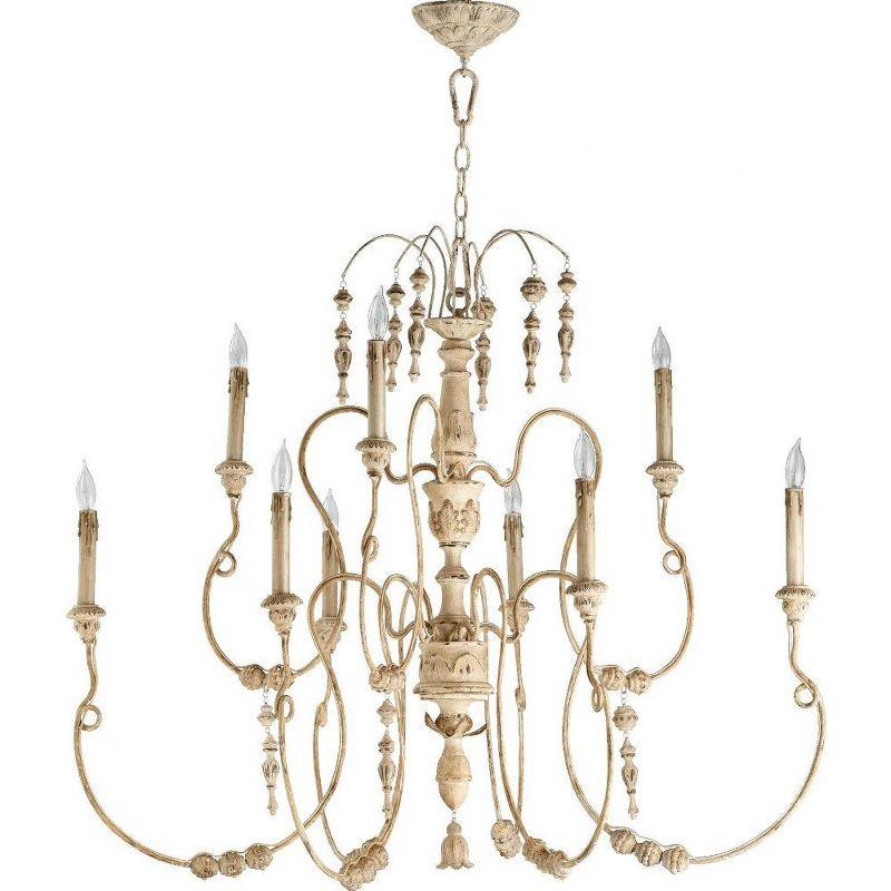 Persian White 9-Light Candelabra Chandelier