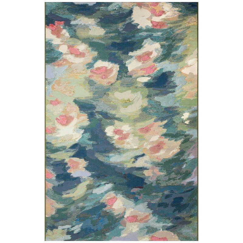 Liora Manne Marina Watercolor Pond Indoor/Outdoor Area Rug Multi 3'3" x 4'11"