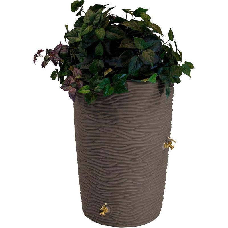 Good Ideas Good Ideas 50 Gallons Plastic Drainable Planter Rain Barrel