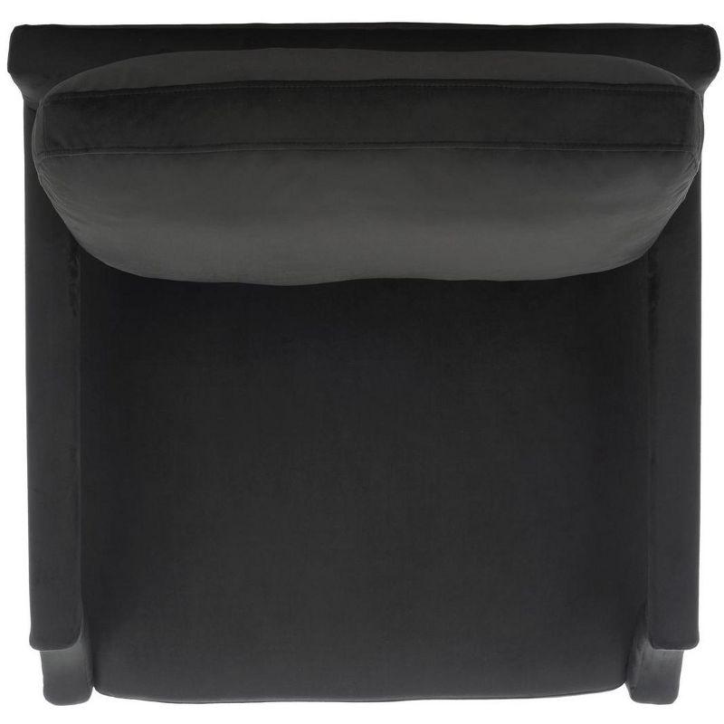 Genoa Upholstered Arm Chair - Black Velvet - Safavieh.
