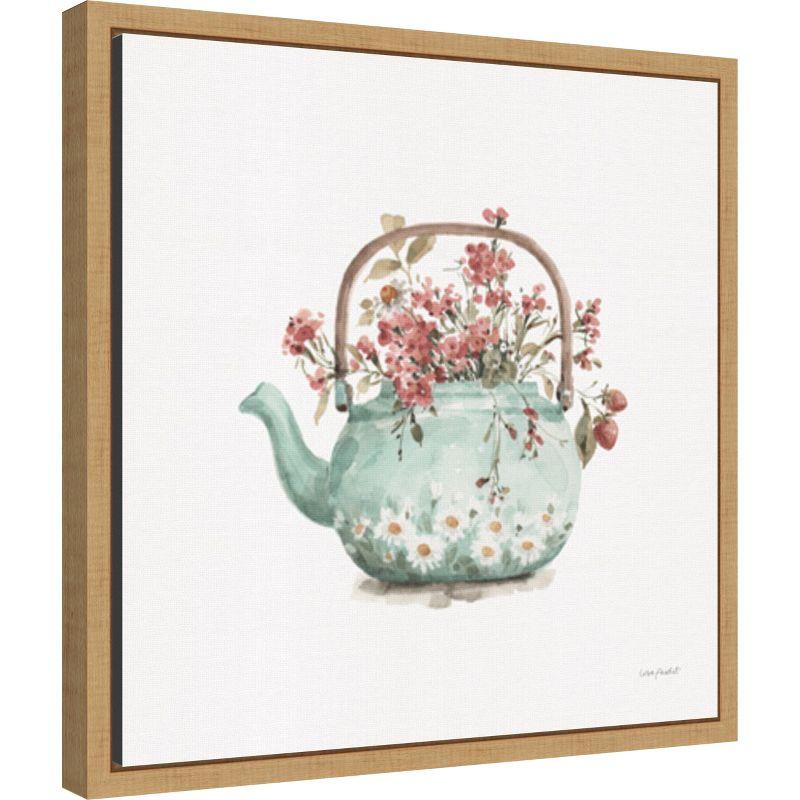 Amanti Art Garden Tea 03 by Lisa Audit Canvas Wall Art Print Framed 16 x 16-in.