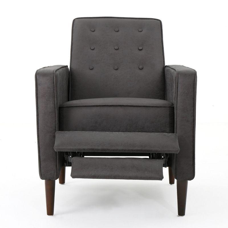 GDFStudio Mason Mid Century Modern Tufted Pushback Recliners (Set of 2), Slate/Microfiber