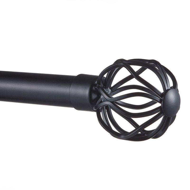 Exclusive Home 66"-120" Ogee Curtain Rod - Matte Black