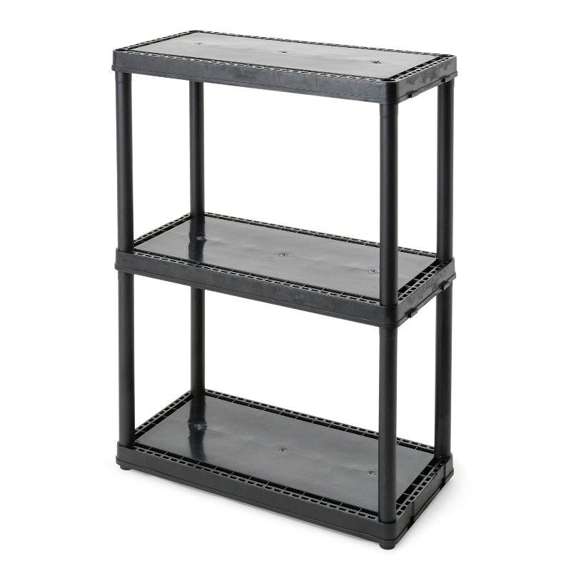 Kids' Playroom 3-Shelf Black Storage Organizer for Toys