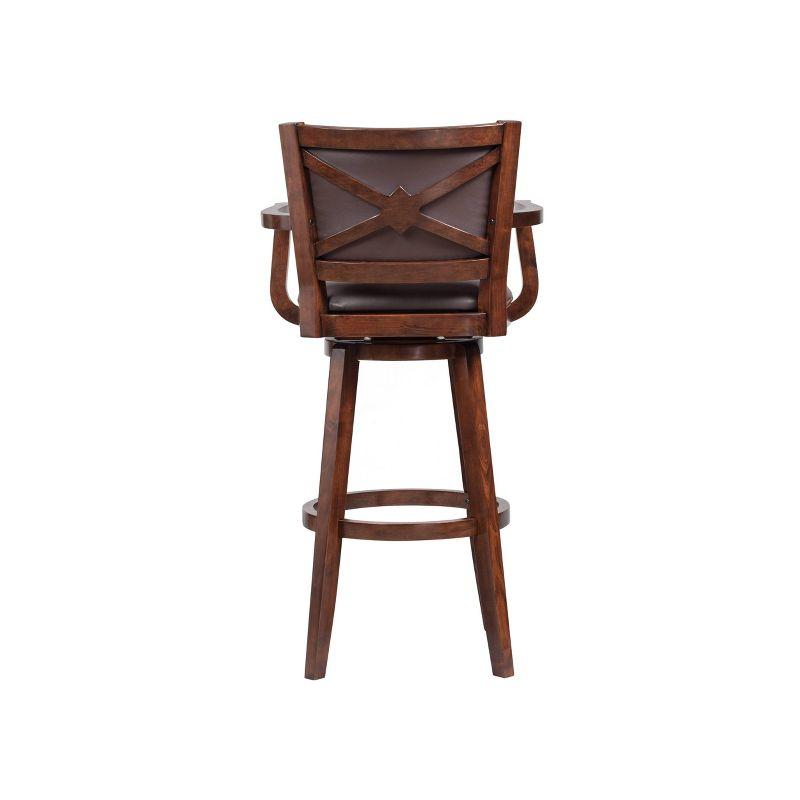 Broadmoor 41" Cappuccino Swivel Extra Tall Barstool with Leather