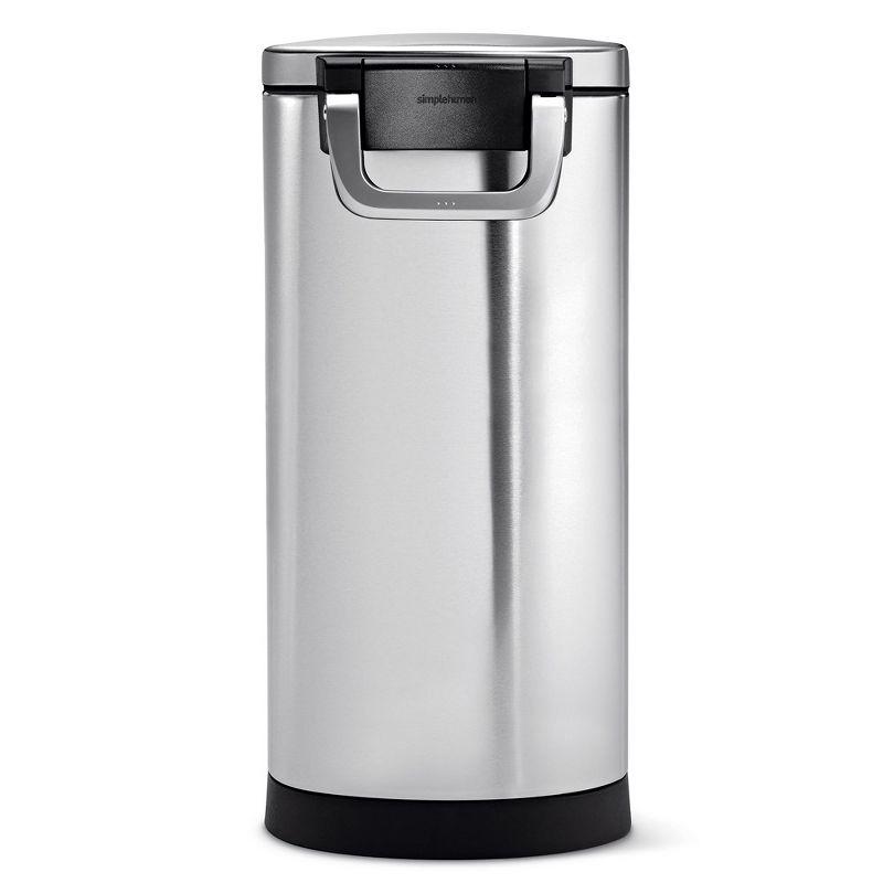 simplehuman Pet Food Storage Container Stainless Steel for Dog Food, Cat Food, and Bird Feed