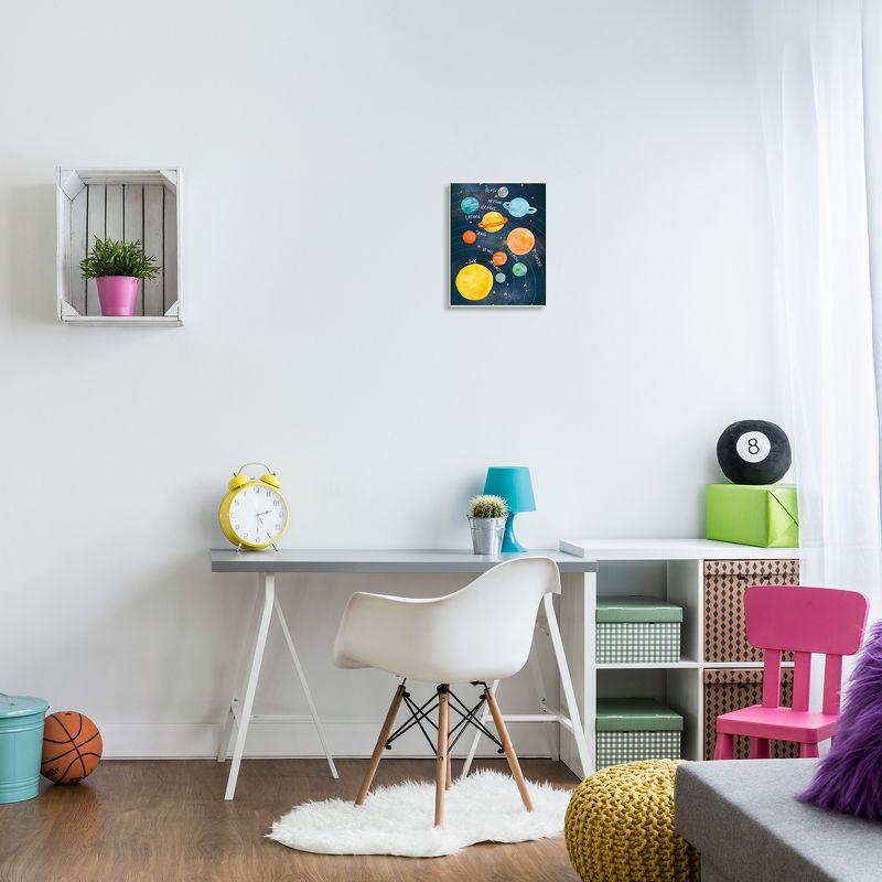 Stupell Industries " Milky Way Planets In Orbit Playful Solar System " by Amanda Houston Painting Print