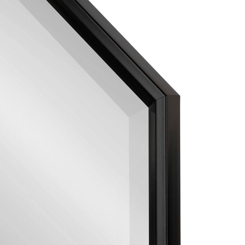 22" x 31" Calder Hexagon Wall Mirror Black - Kate & Laurel All Things Decor: Modern Beveled Edge, No Assembly Required, Wall Mount