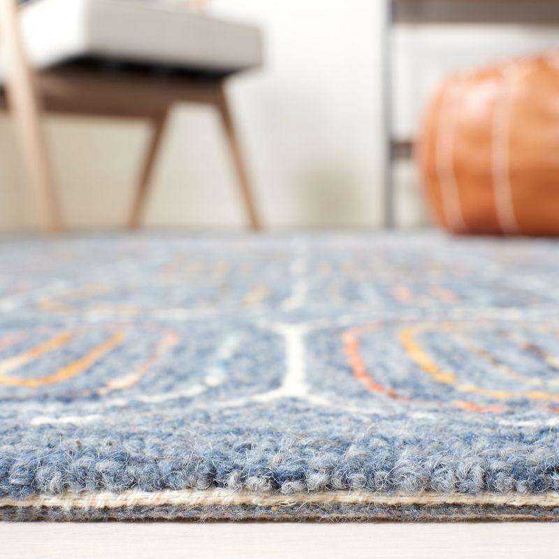 Metro MET124 Hand Tufted Indoor Area Rug - Blue/Yellow - 5'x8' - Safavieh