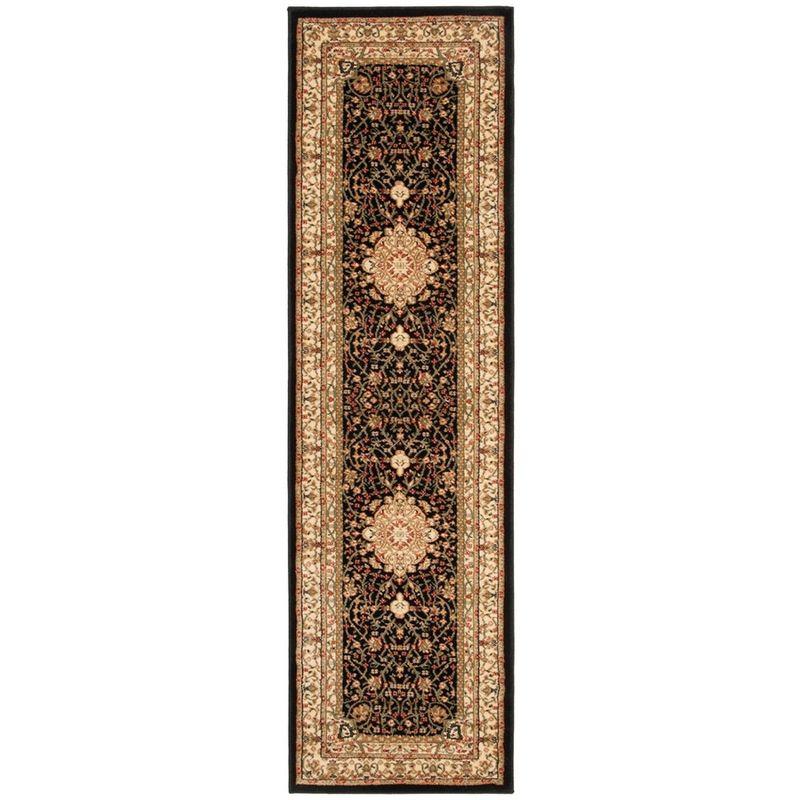 Lyndhurst LNH213 Power Loomed Runner Rug - Black/Ivory - 2'3"x6' - Safavieh.