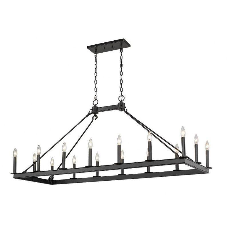 Z-Lite Barclay 16 - Light Chandelier in  Matte Black