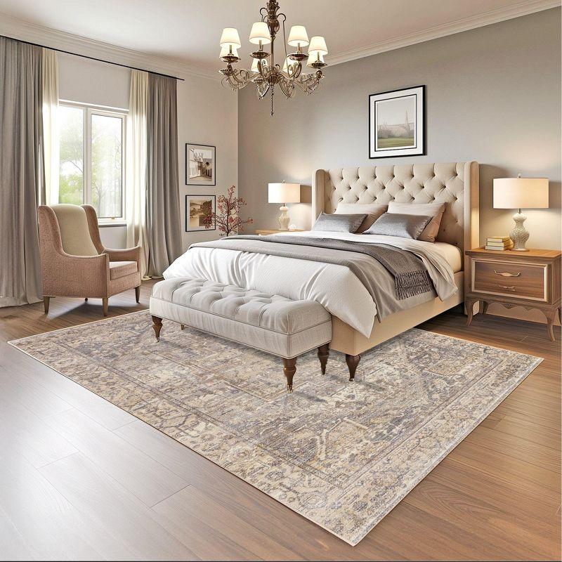 Nuloom Harriet Medallion 4x6 Indoor Area Rug for Living Room Bedroom Dining Room Kitchen, Neutral/Beige