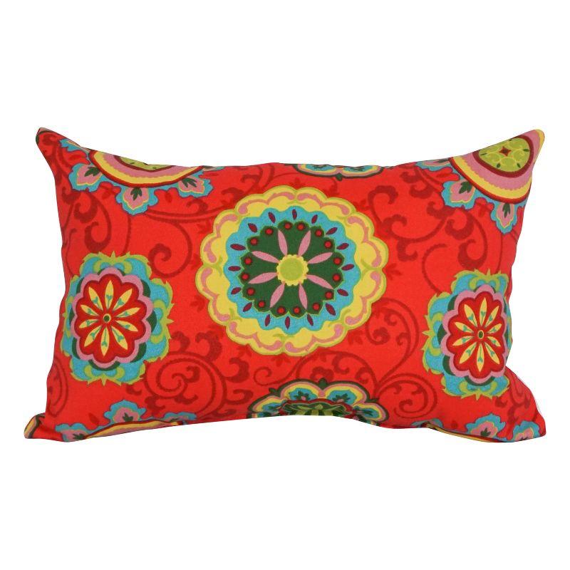 Farrington Terrace Grenadine Rectangular Outdoor Throw Pillows Set