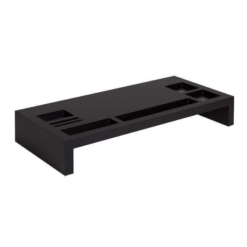 Kate and Laurel Briggs Rectangle MDF Computer Stand, 26x12x4, Black