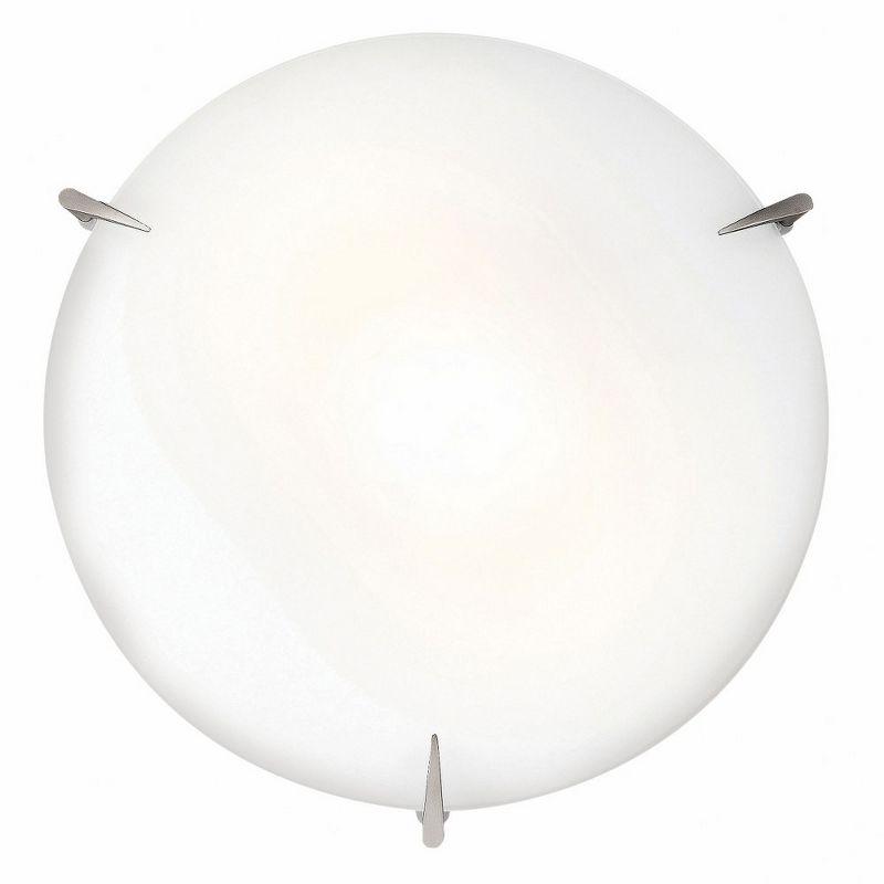 Zenon 18'' Brushed Nickel and Glass Flush Mount Light