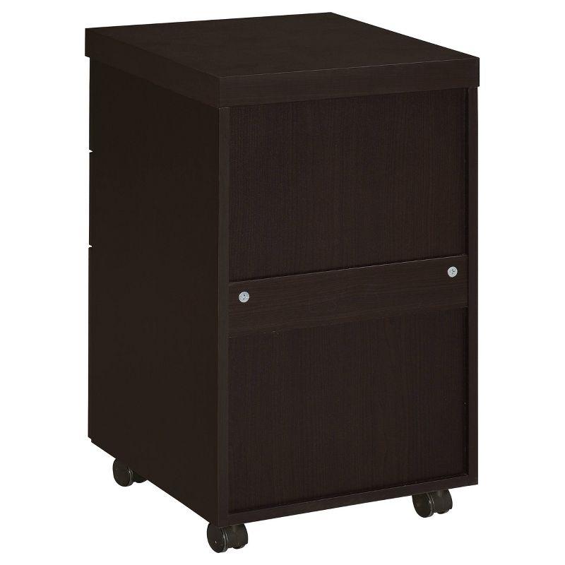 Black 3-Drawer Lockable Mobile Storage Cabinet