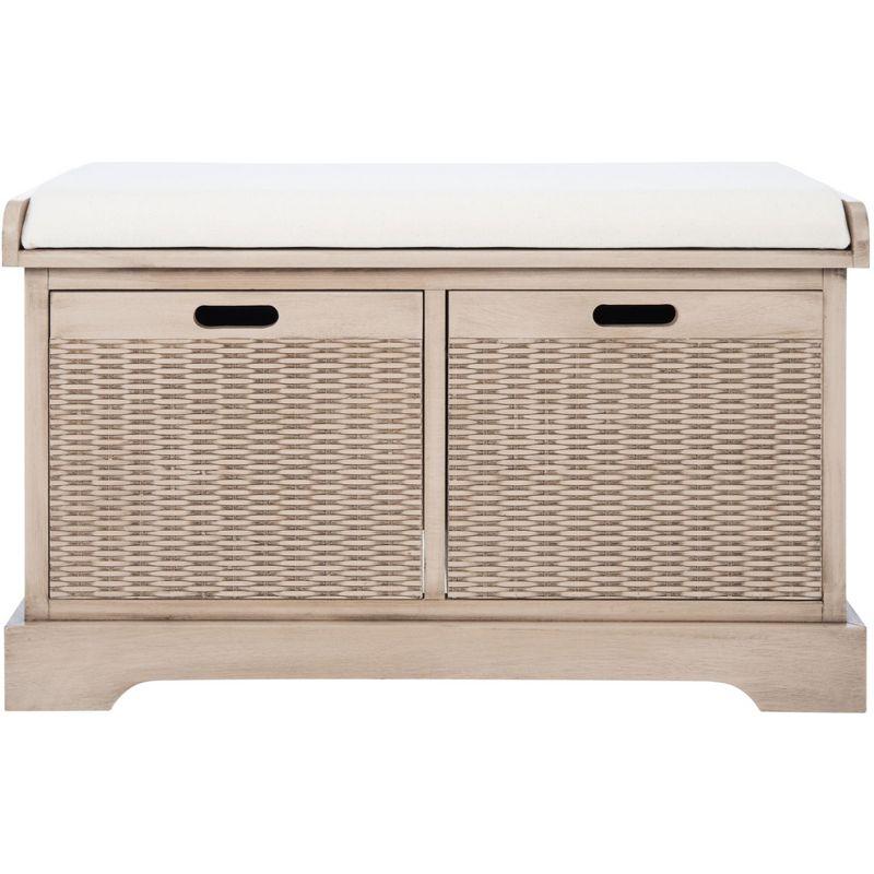 Landers 2 Drawer Cushion Bench - BCH5702 - Sand - Safavieh