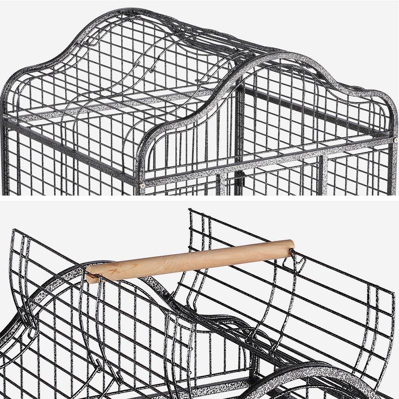 Yaheetech 63"H Open Playtop Extra Large Bird Cage Parrot Cage Black