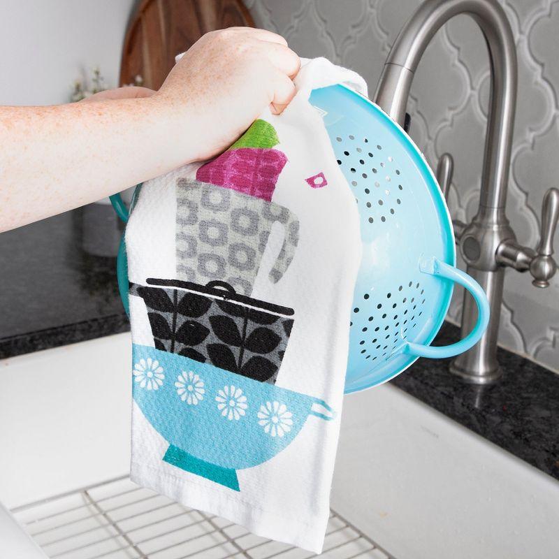 T-fal Pots and Pans Print Dual Kitchen Dishcloth