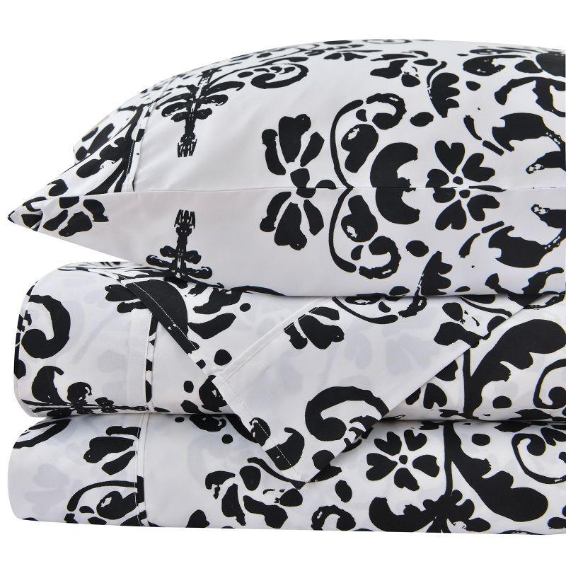 Microfiber Damask Sheet Set