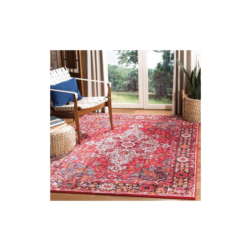 Vintage Hamadan VTH222 Power Loomed Indoor Area Rug - Red/Multi - 6'7"x9' - Safavieh