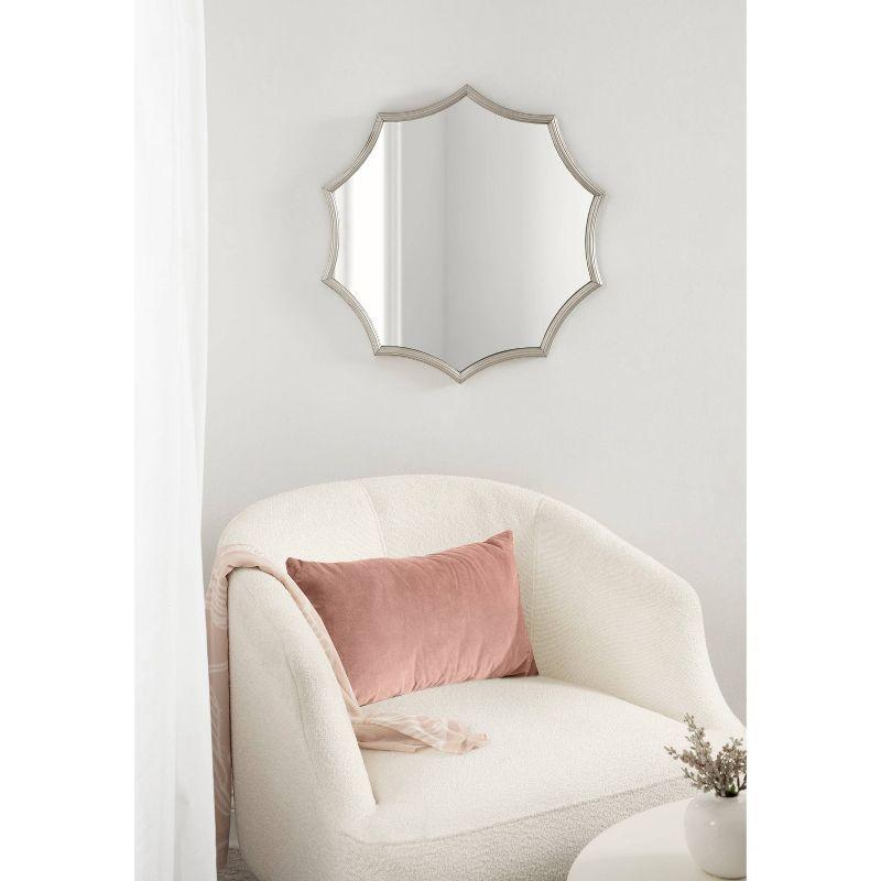 Lalina Scalloped Round Framed Accent Mirror - Kate & Laurel All Things Decor