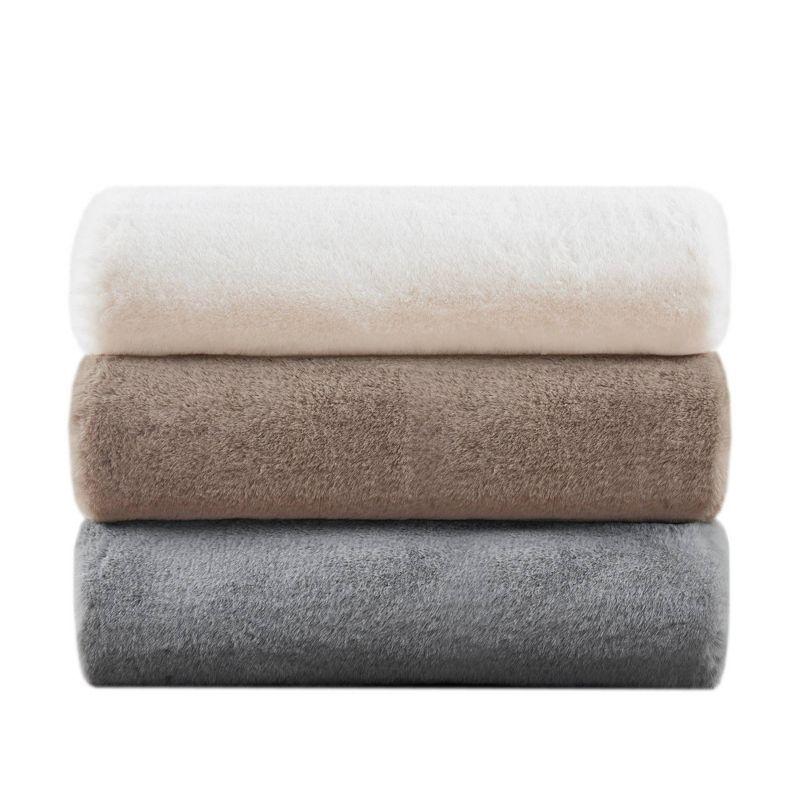 Bristol Solid Premium Faux Fur Throw