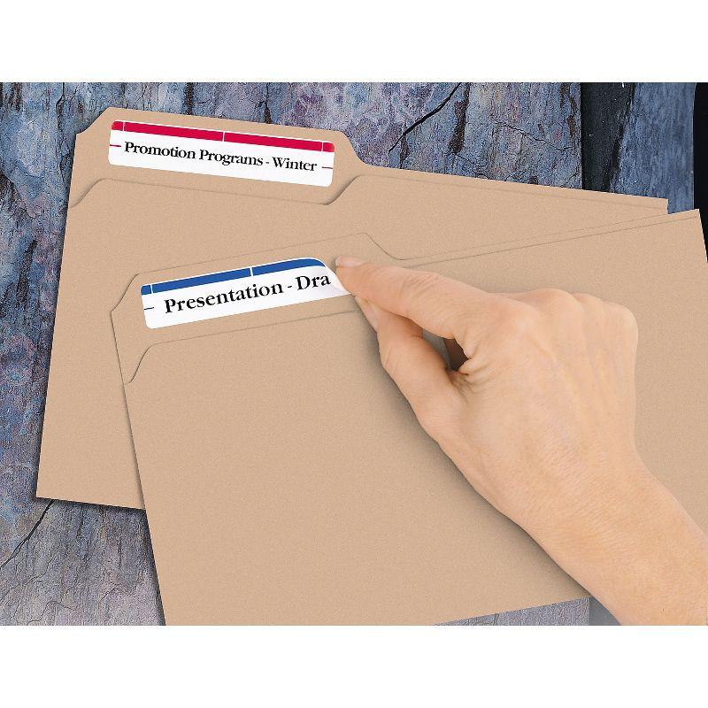 Avery Removable 1/3-Cut File Folder Labels Inkjet/Laser .66 x 3.44 WE/ASST 750/PK 6466