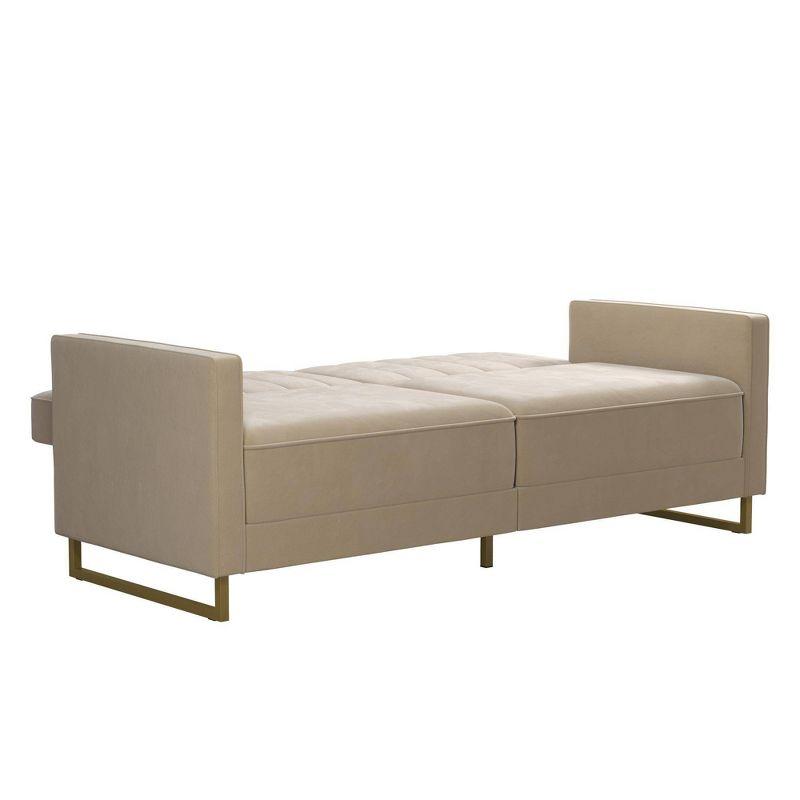 Skylar Full / Double 77'' Velvet Tufted Convertible Sofa