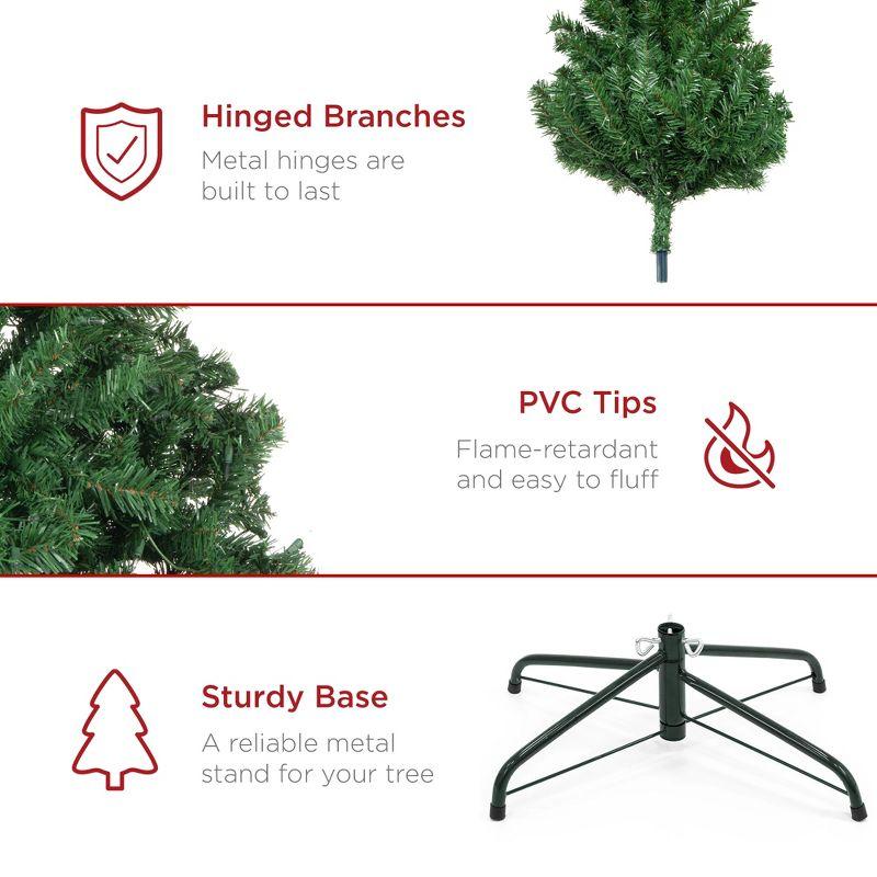 Best Choice Products 4.5ft Premium Spruce Artificial Christmas Tree w/ Easy Assembly, Metal Hinges & Foldable Base
