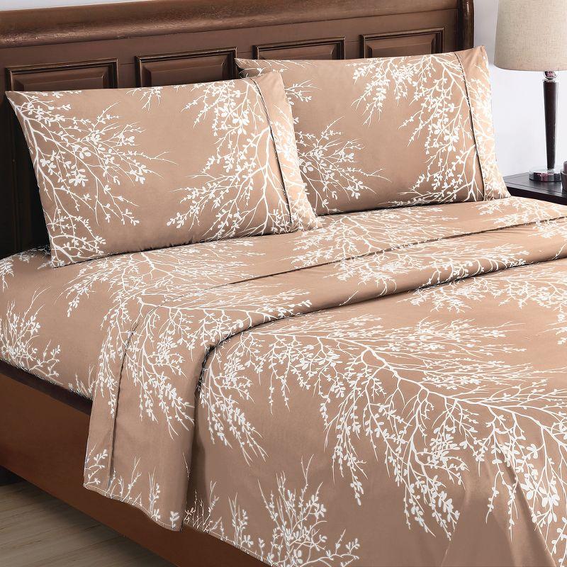 Collections Etc 4pc Foliage Sheet Set