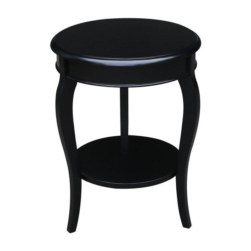 Cambria 25'' Black Solid Parawood Round End Table