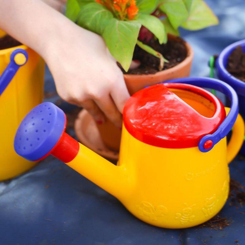 Spielstabil Toddler Outdoor Garden Tools -Classic Yellow Watering Can for Kids Ages 18 Months and Up - 1 Liter Garden Toy Set - Made in Germany
