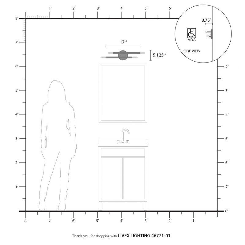Livex Lighting Soho 4 - Light Wall Light in  Antique Brass