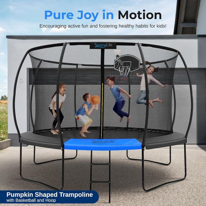 SereneLife Outdoor Trampoline with Net Enclosure