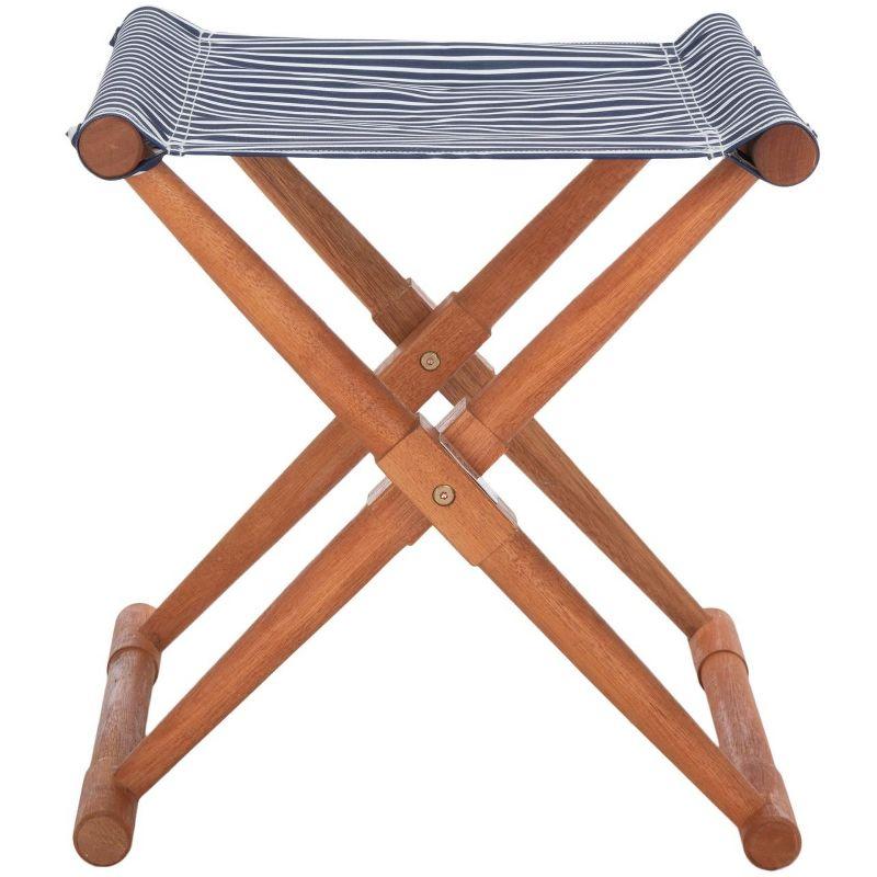 Breanne Stool Indoor/Outdoor (Set Of 2) - PAT7053 - Natural/Navy Stripe - Safavieh