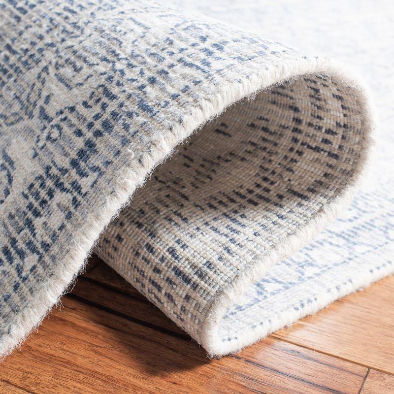 Restoration Vintage RVT706 Hand Loomed Indoor Runner Rug - 2'3"x9' - Blue/Ivory - Safavieh