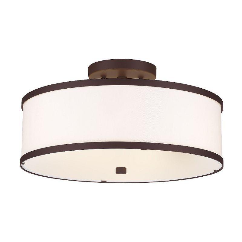 Livex Lighting Park Ridge 3 - Light Semi-Flush Mount in  Bronze