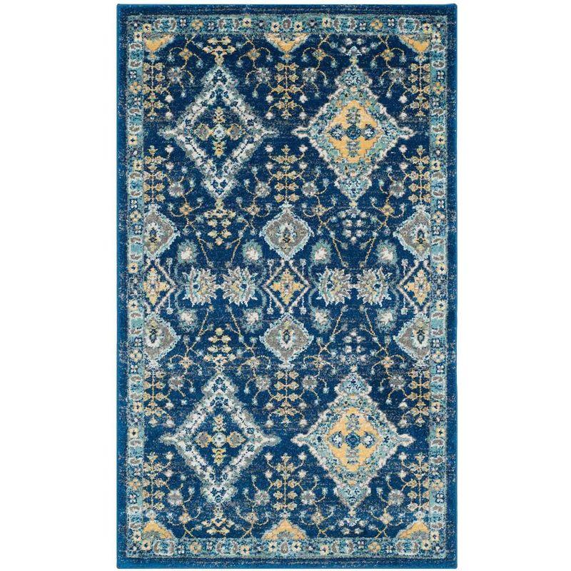 Evoke EVK224 Power Loomed Accent Rug - Royal/Ivory - 3'x5' - Safavieh.
