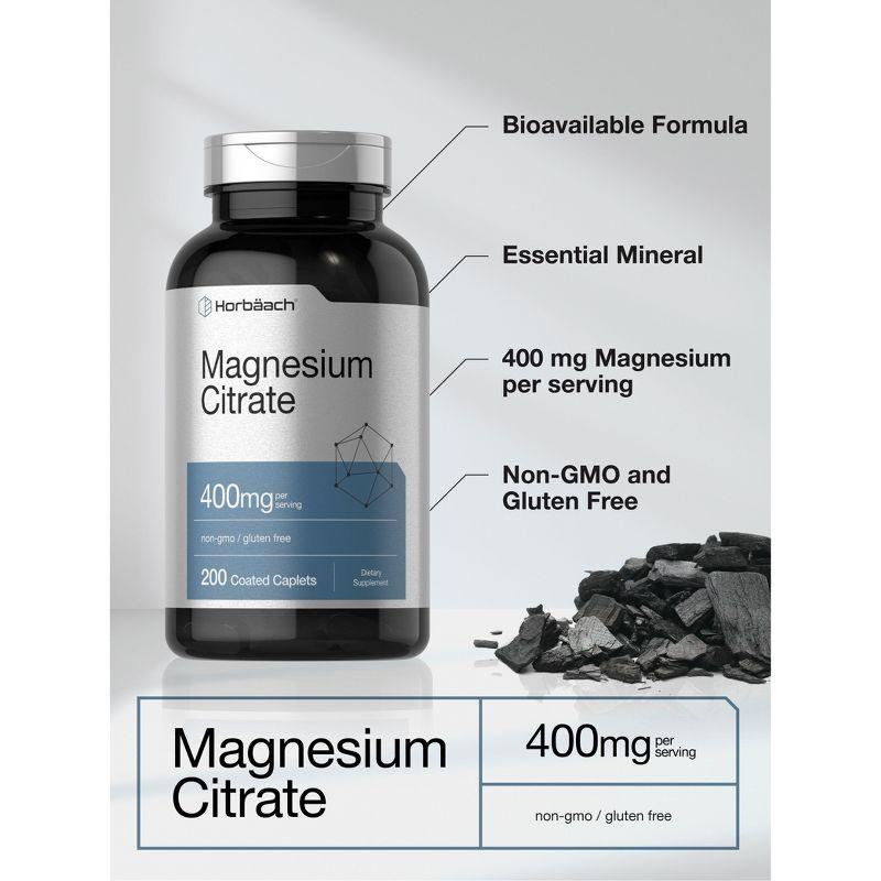 Horbaach Magnesium Citrate 400mg | 200 Caplets