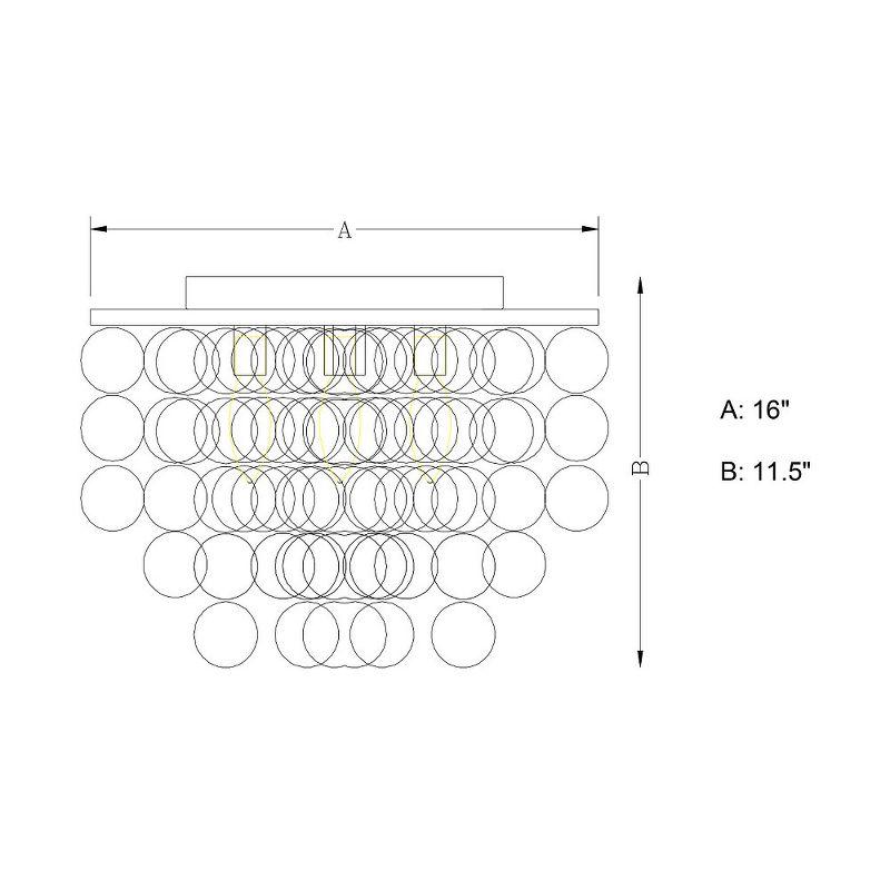 Vaxcel Elsa 4 - Light Flush Mount in  Satin Nickel